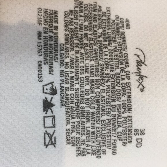 sz 38dd Playtex white unpadded and no underwire bra lace over attractive - Picture 5 of 5